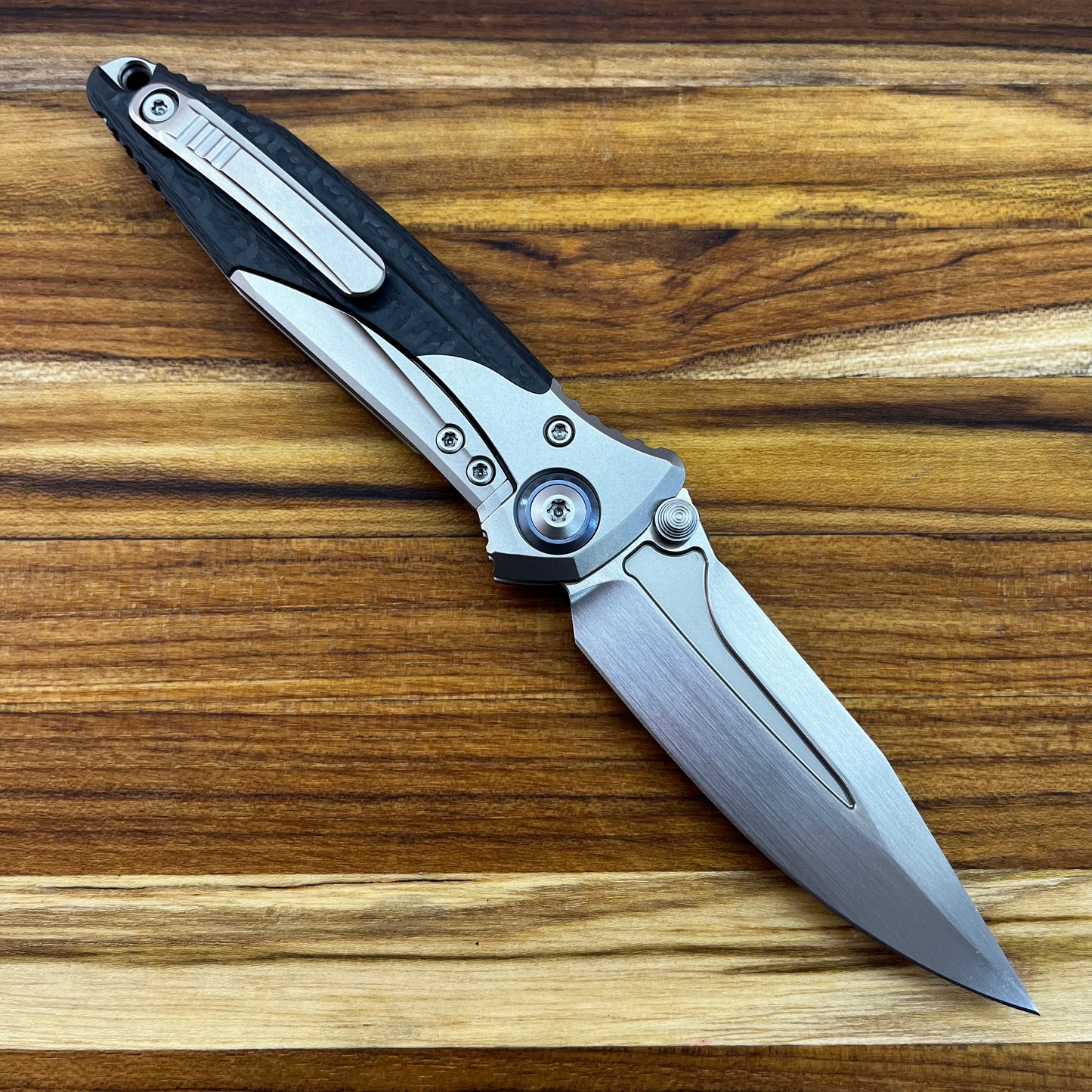 Microtech Socom Bravo Mini 3.5" Folding Knife w/ Ti Pivot & Titanium/Carbon Fiber Handle