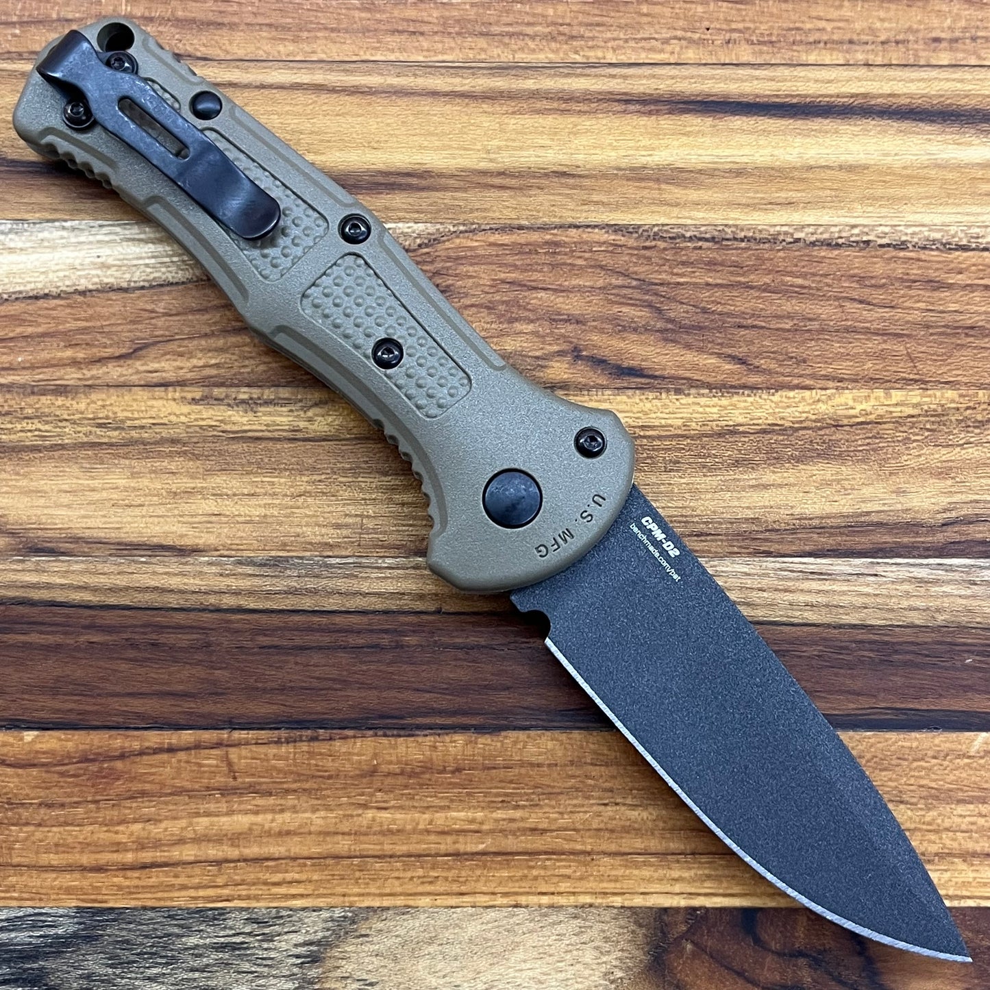 Benchmade Mini Claymore 3" Auto w/ Ranger Green Grivory Handle