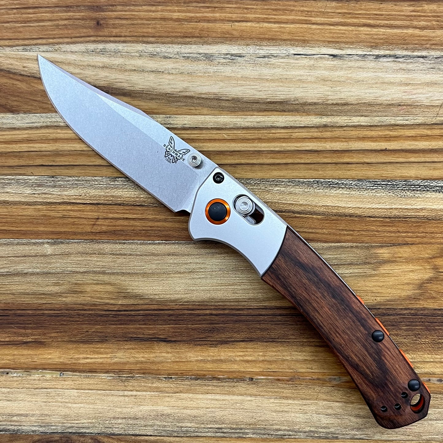 Benchmade Mini Crooked River 3.5" Folding Knife w/ Dymondwood Handle