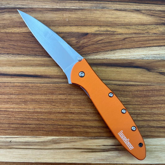 Kershaw Leek 3" Flipping Knife w/ Orange Aluminum Handle