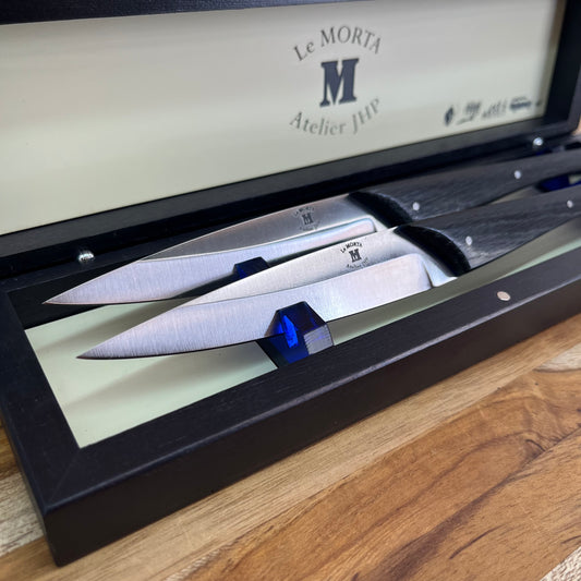 Le Morta 2 Piece Table Knife Set w/ Wooden Box