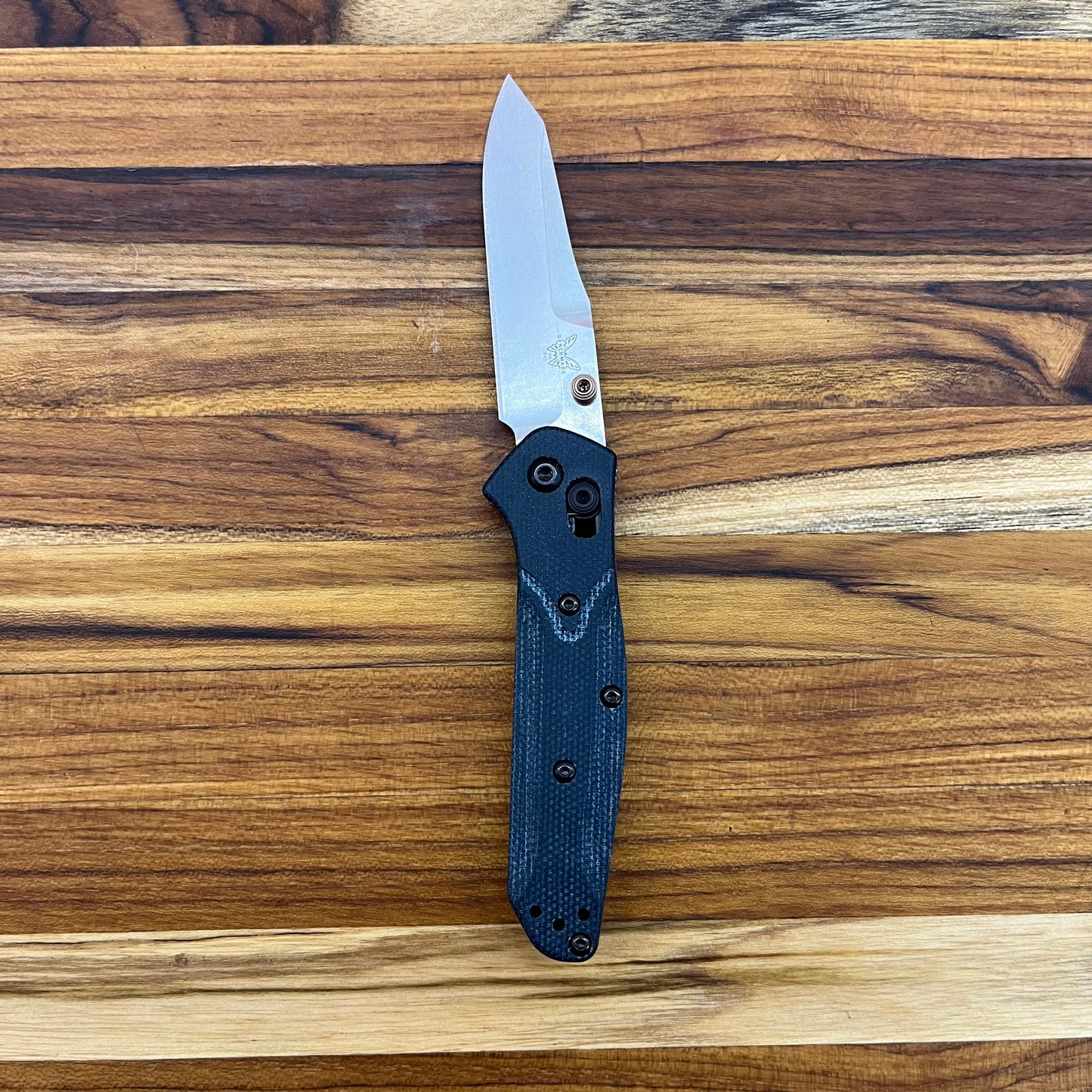 Benchmade Mini Osborne 3" Folding Knife w/ Blue Denim Micarta Handle