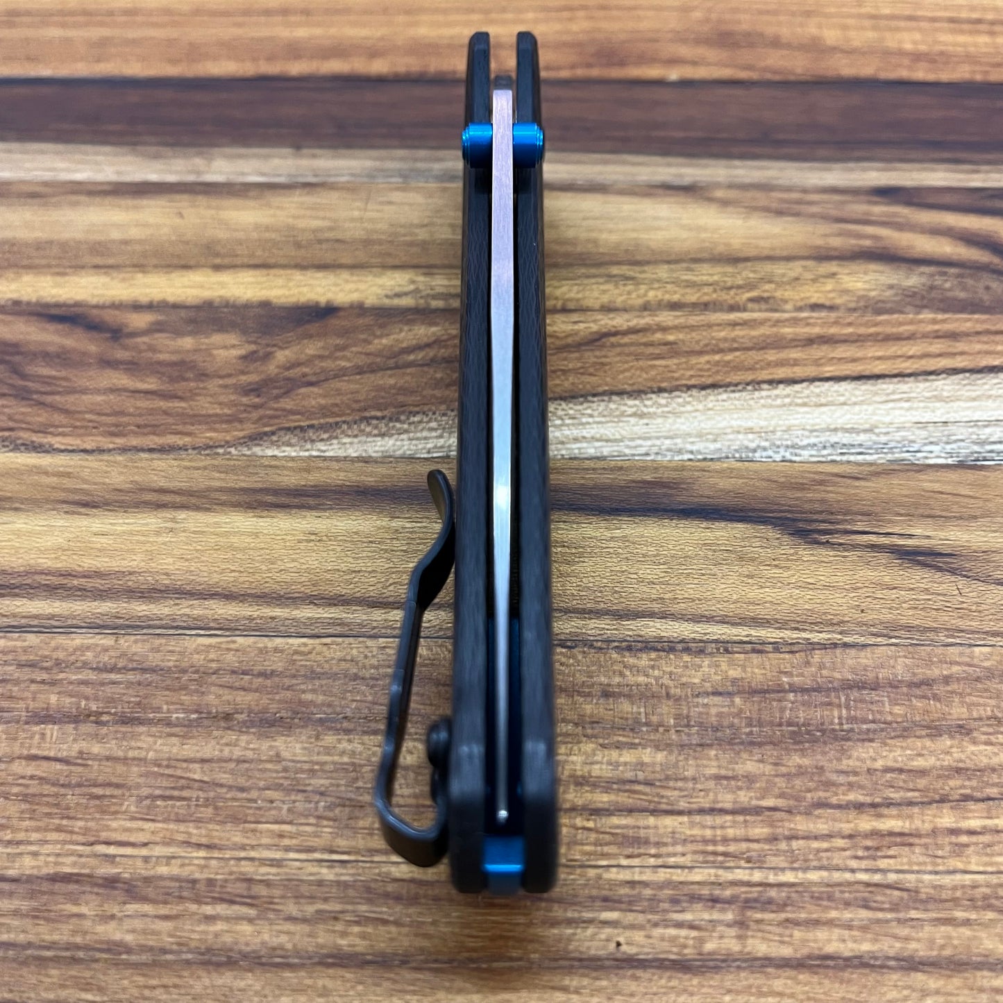 Benchmade Bugout 3.25" Folding Knife w/ Carbon Fiber Handle & Blue Accents