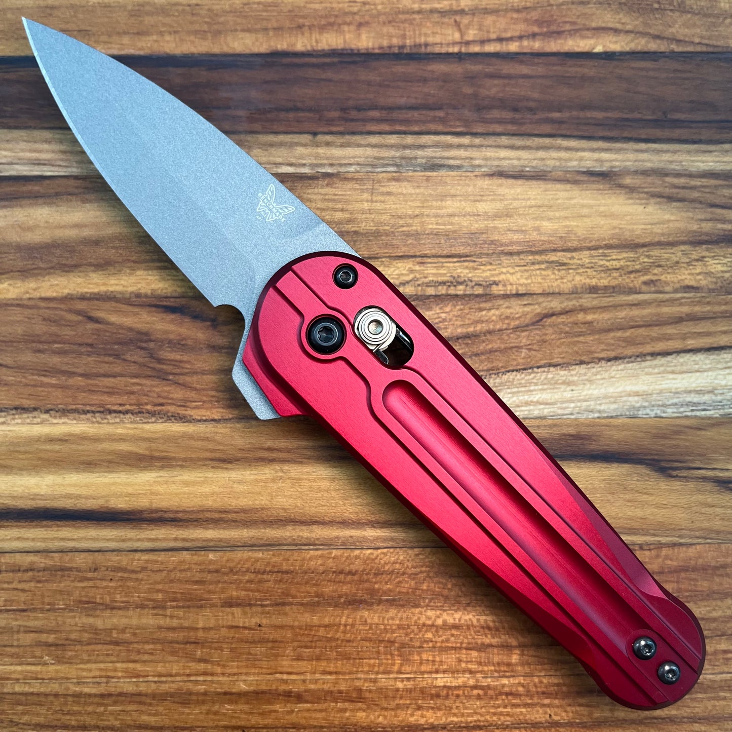 Benchmade Lowden 2.75" Flipping Knife w/ Phoenix Red Aluminum handle