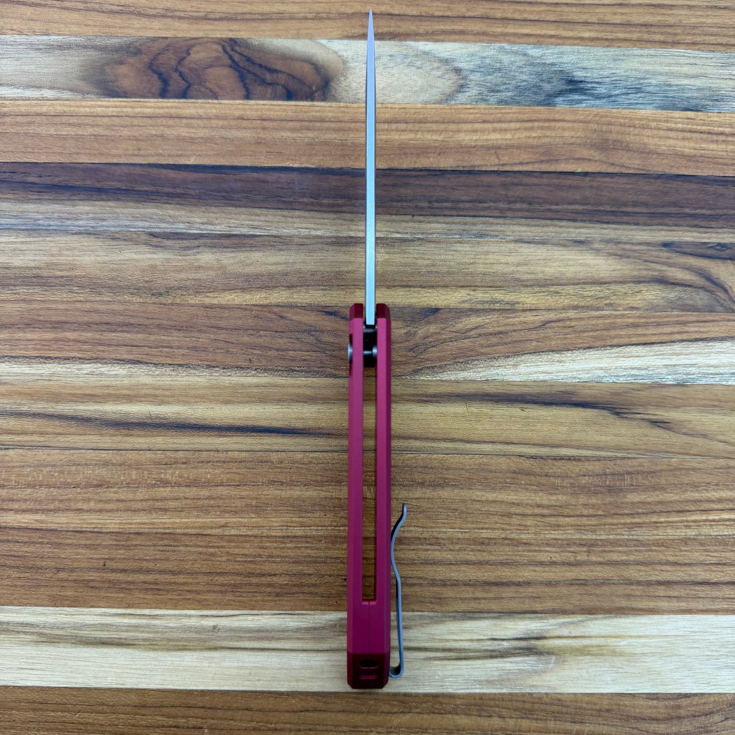 Pro-Tech Mordax 3.5" Flipping Knife w/ Red Aluminum Handle