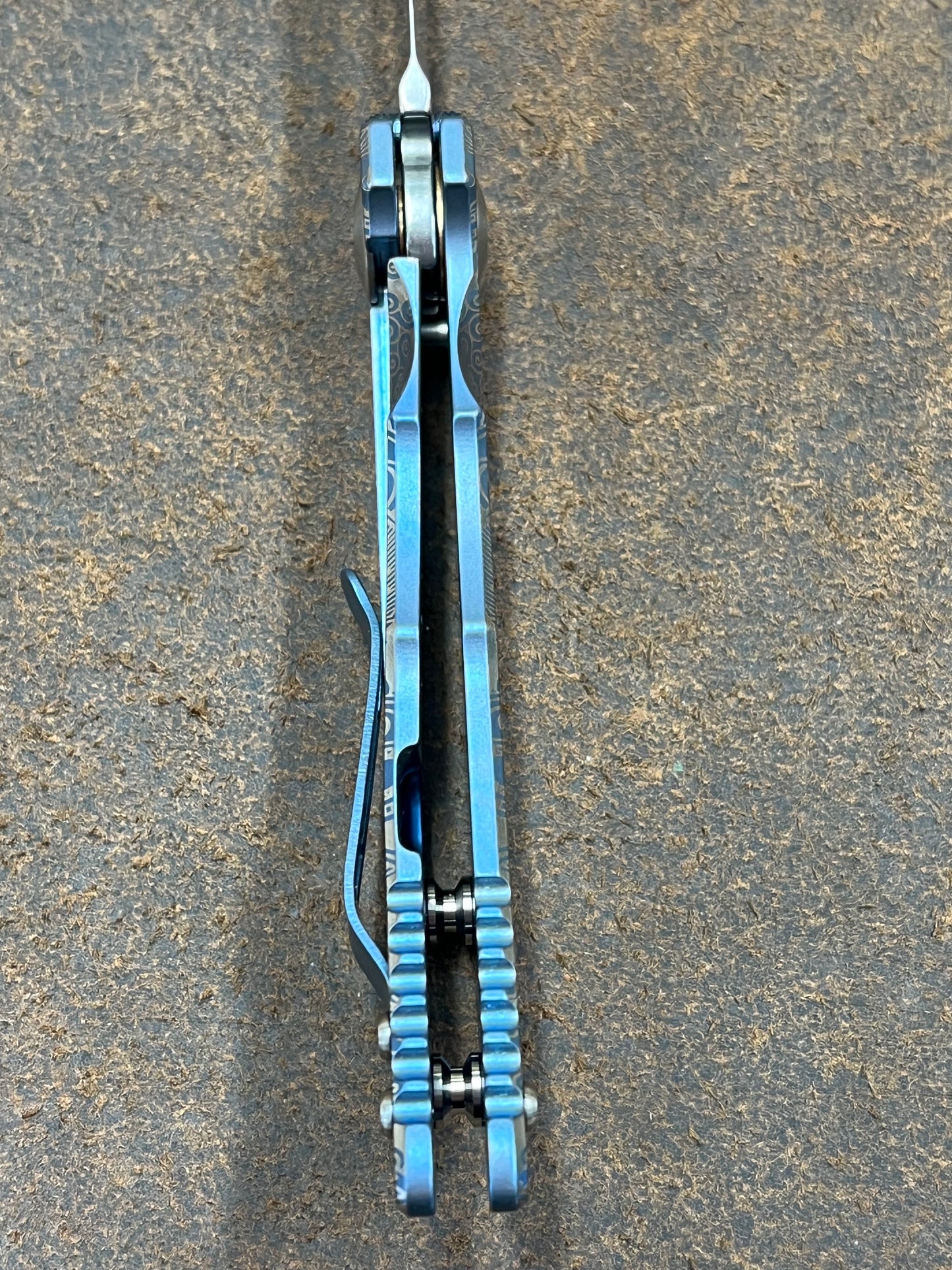 Spartan Blades SHF Custom 3.25" Folder Blue/Silver Paisley