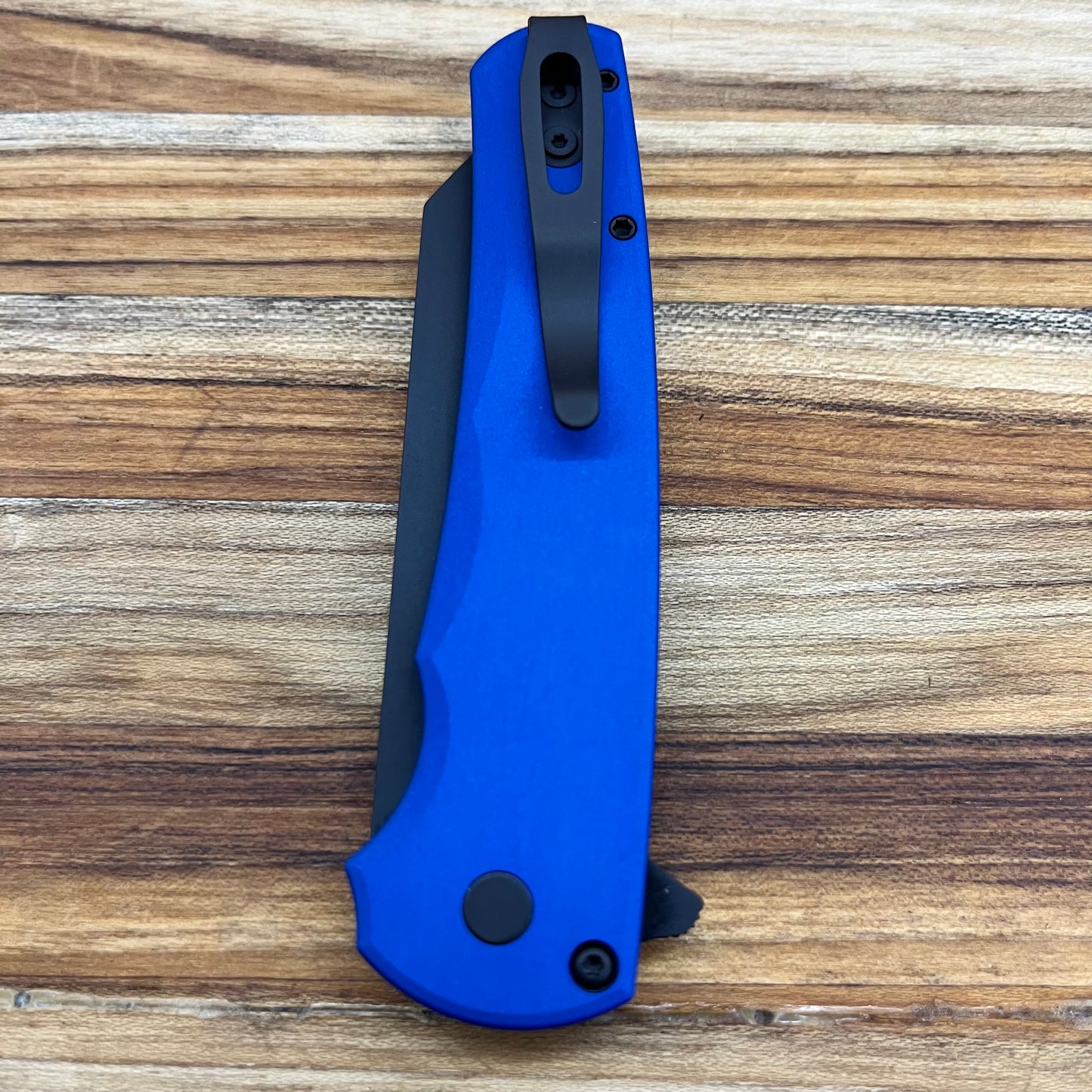 Pro-Tech Malibu 3.25" Flipping Knife w/ DLC Blade and Blue Aluminum Handle