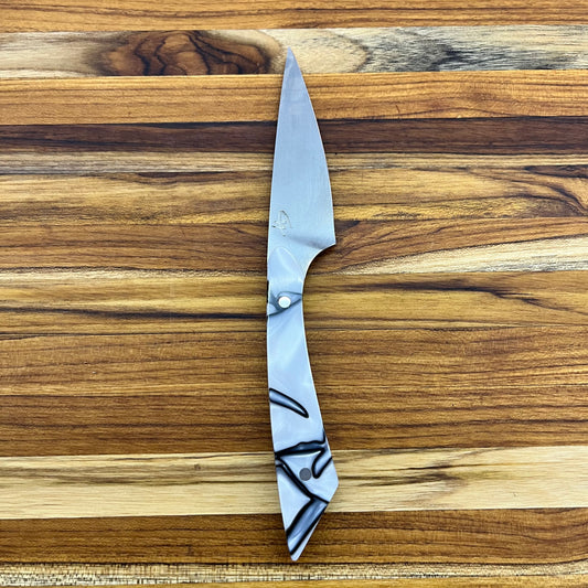 Studio Blade PFDC 4.25" 14C28N Steak Knife w/ Oyster Pearl Kirinite Handle