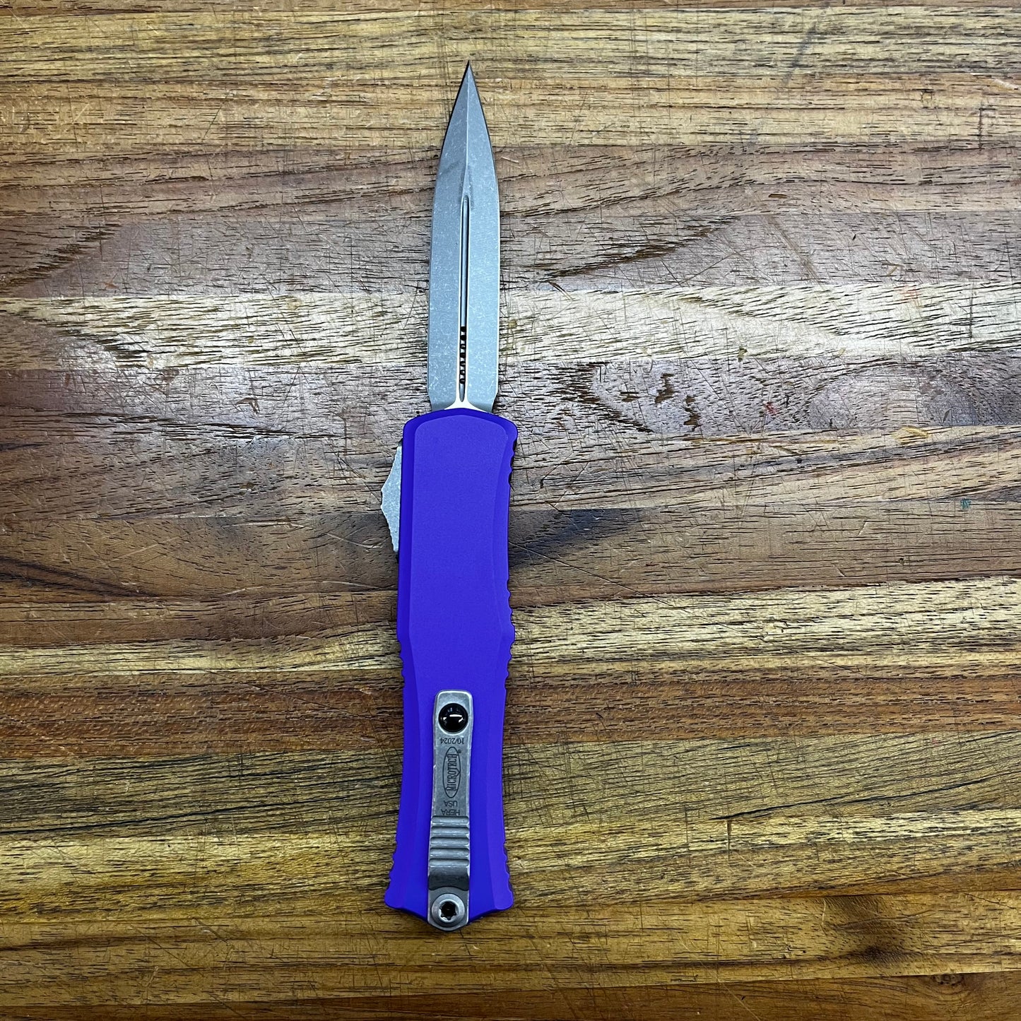 Microtech Hera II Mini 3" Apocalyptic OTF w/ Purple Handle