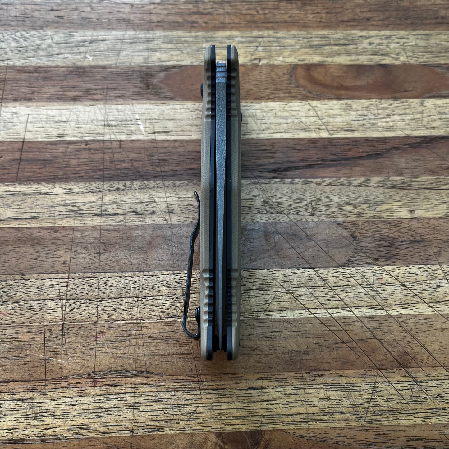 Benchmade Adamas 3.75" Auto w/ Tan G10 Handle & Nylon Sheath