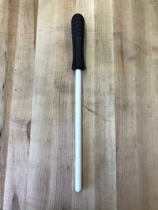PEC Fine Ceramic 12" Honing Rod w/ Black Handle