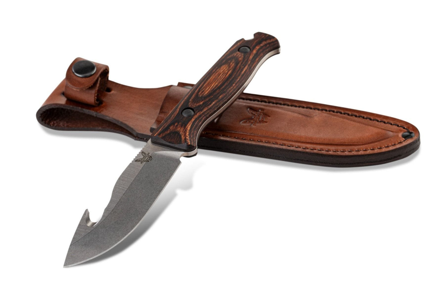 *DISCONTINUED* Benchmade Saddle Mountain Skinner 4.25" Fixed Blade w/ Hook & Leather Sheath