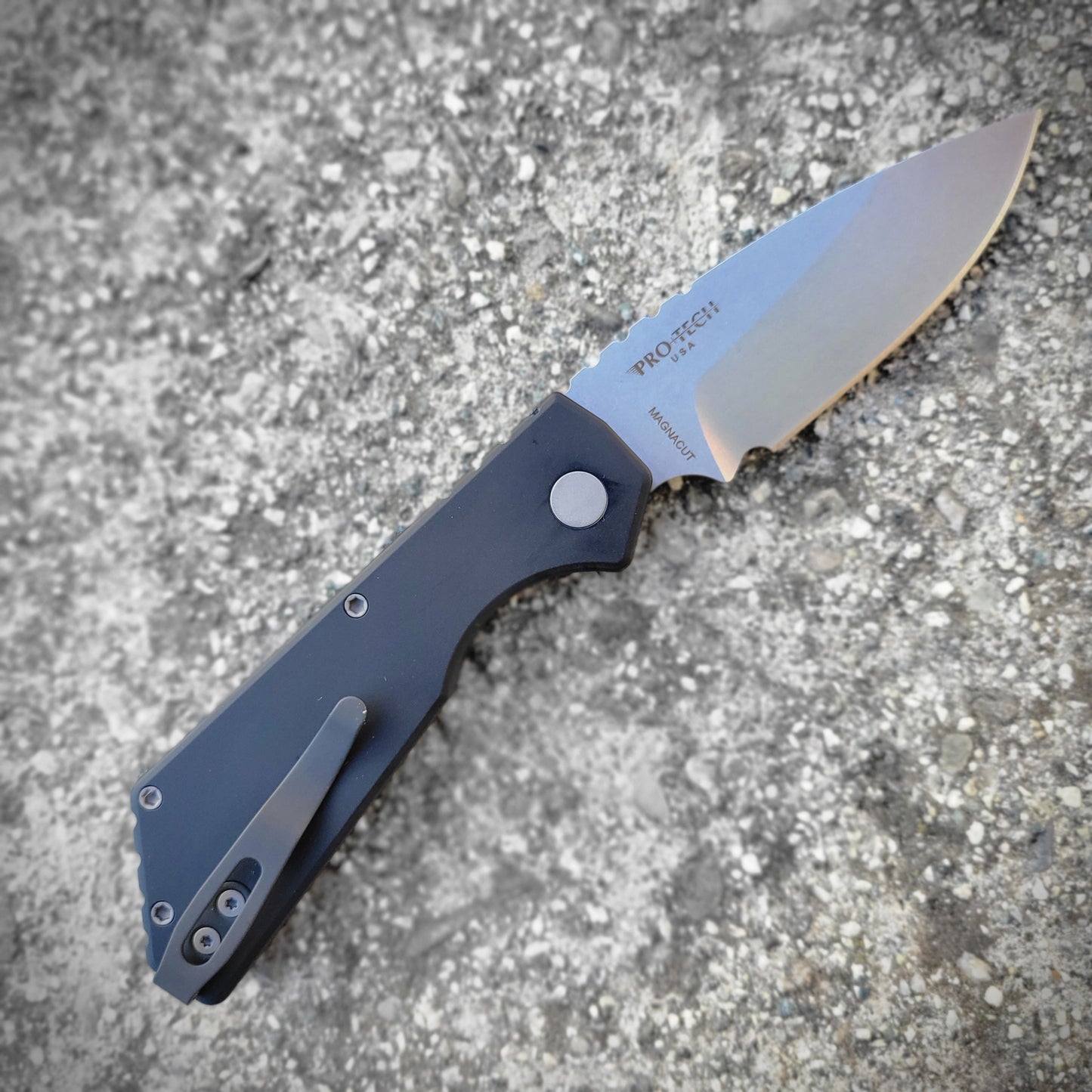 Pro-Tech Strider PT+ 3” Auto w/ Black Aluminum Handle
