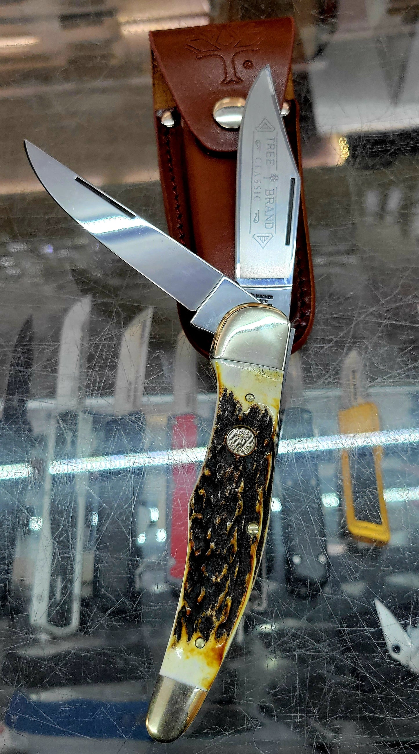 Boker 112020HH Folding Hunter Stag Knife *DISCONTINUED*