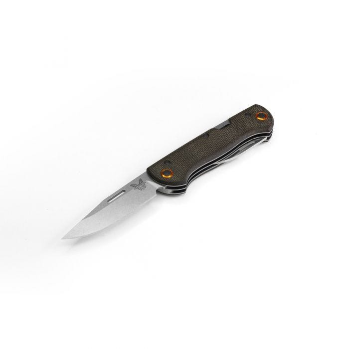 *DISCONTINUED* Benchmade Weekender 3" Double Slip Joint Knife w/ Brown Canvas Micarta Handle