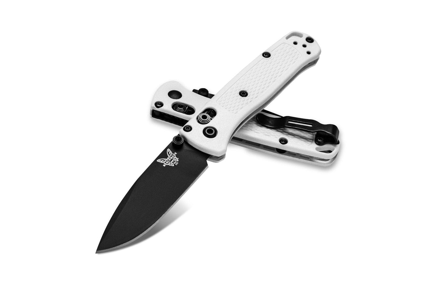 Benchmade Mini Bugout 2.85" Folding Knife w/ White Grivory Handle