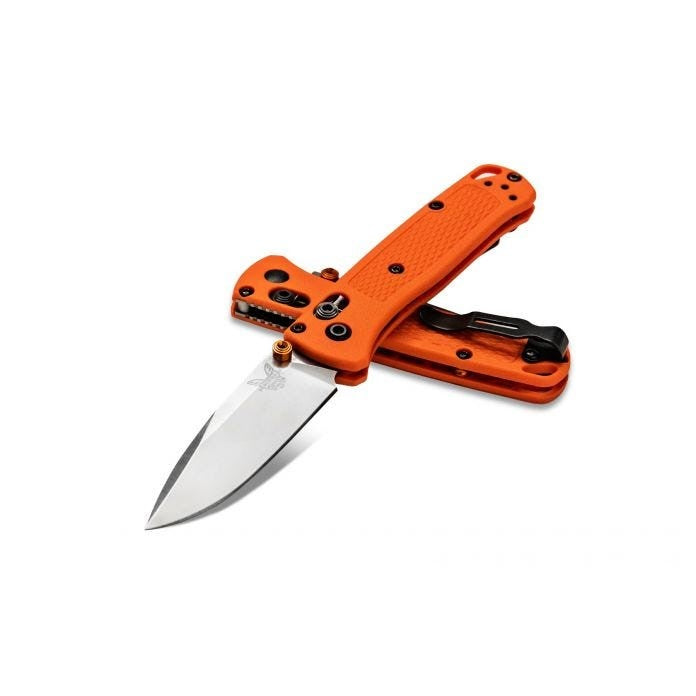 Benchmade Mini Bugout 2.85" Folding Knife w/ Orange Grivory