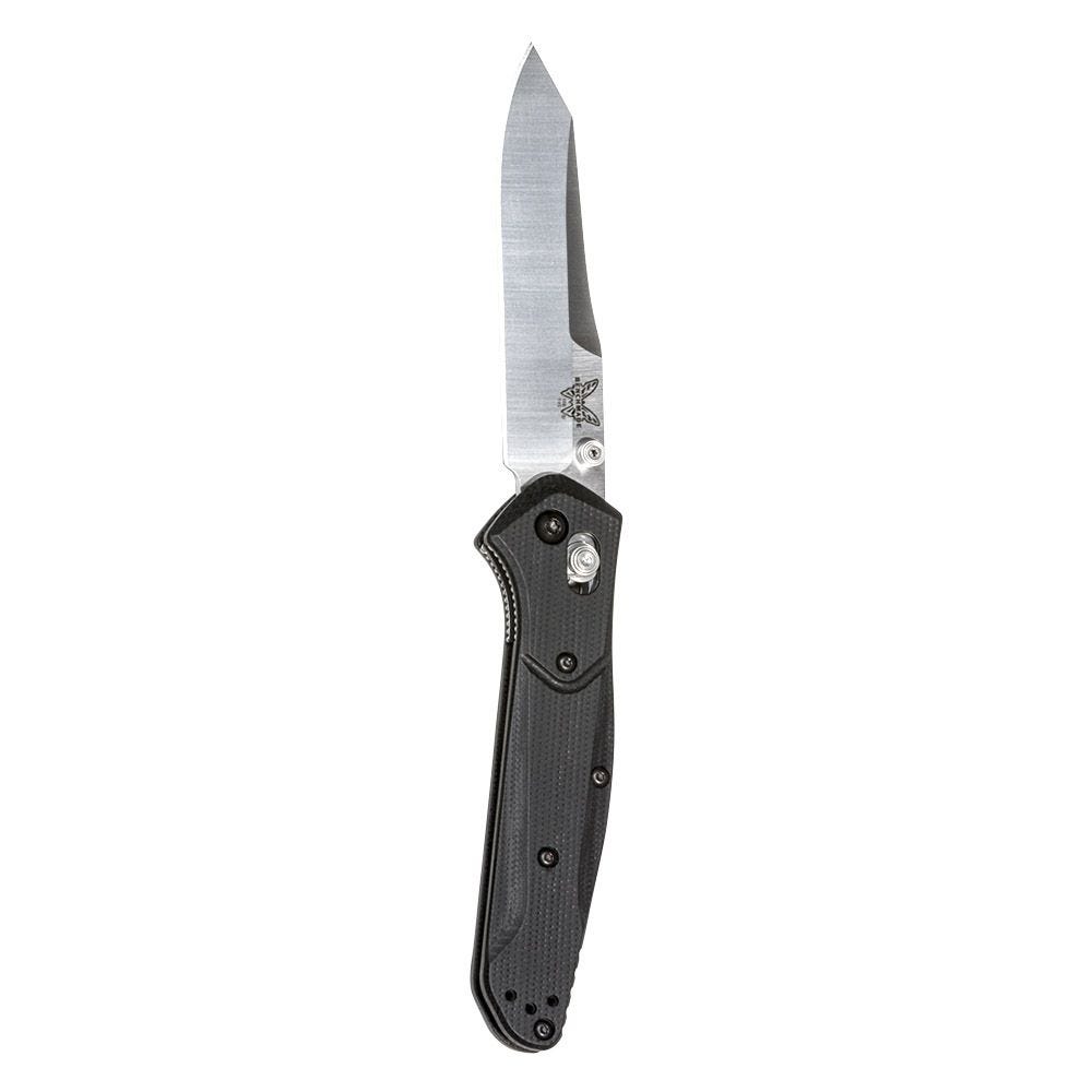 Benchmade Osborne 3.5" Folding Knife w/ Black G10 & Green Barrel Spacers