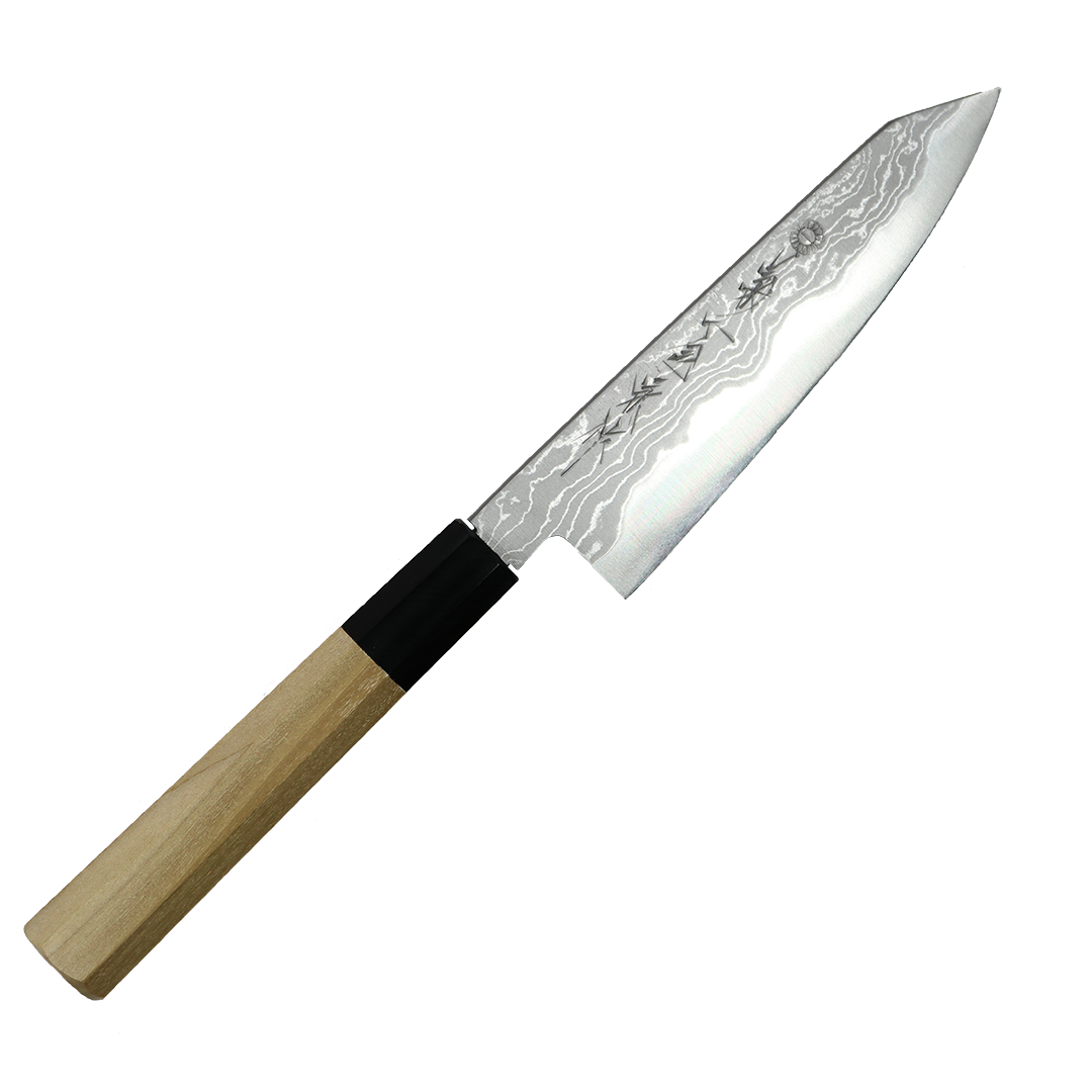 Kikuichi Kasumi Aoko Blue Carbon Damascus 150mm (6") Bunka