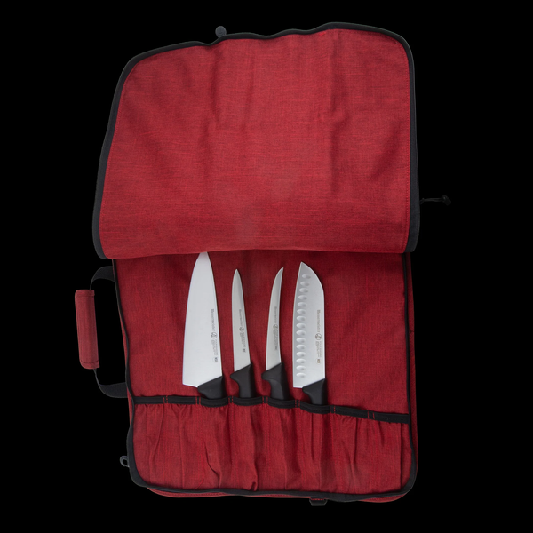 Messermeister *LIMITED EDITION* Preservation 8 Pocket Heather Red Knife Roll