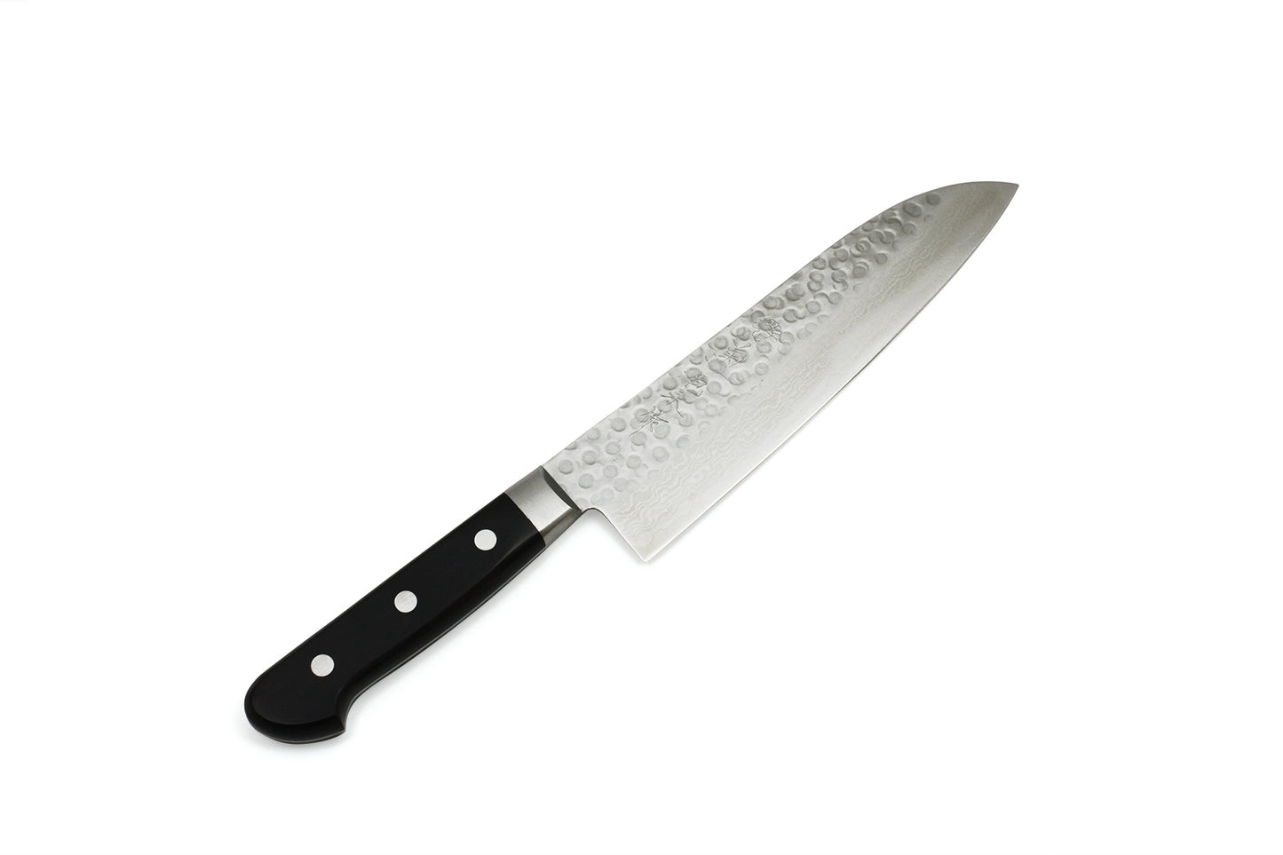 *DISCONTINUED* Kikuichi Warikomi Elite Damascus Tsuchime 180mm (7") Santoku