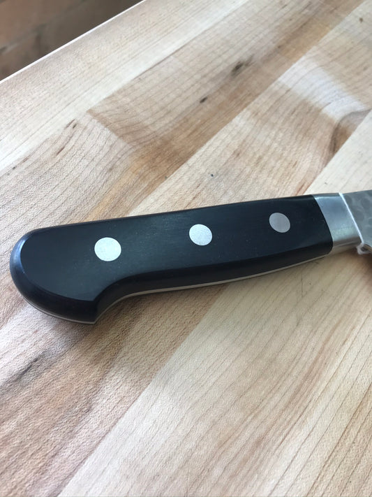 *DISCONTINUED* Kikuichi Warikomi Elite Damascus Tsuchime 240mm Gyuto