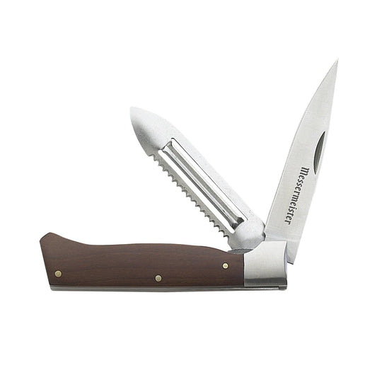 Messermeister Adventure Chef Peeler and Parer w/ Maple Handle