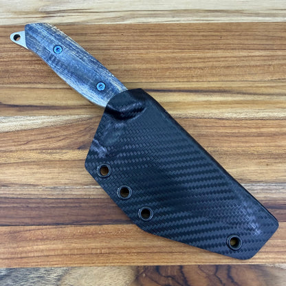 Meglio Blade Show Semi-Custom H-Series 4" Outdoor Kitchen Knife w/ Blue Primavera Handle