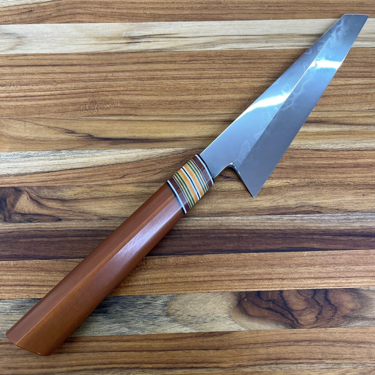 3rd Hill Customs Honyaki 165mm (6.5") Honesuki w/ Vintage Paper Westinhouse Handle