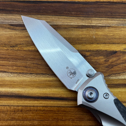 Microtech Socom Bravo Mini 3.5" Warcom Folding Knife w/ TI Pivot & Titanium/Carbon Fiber Handle
