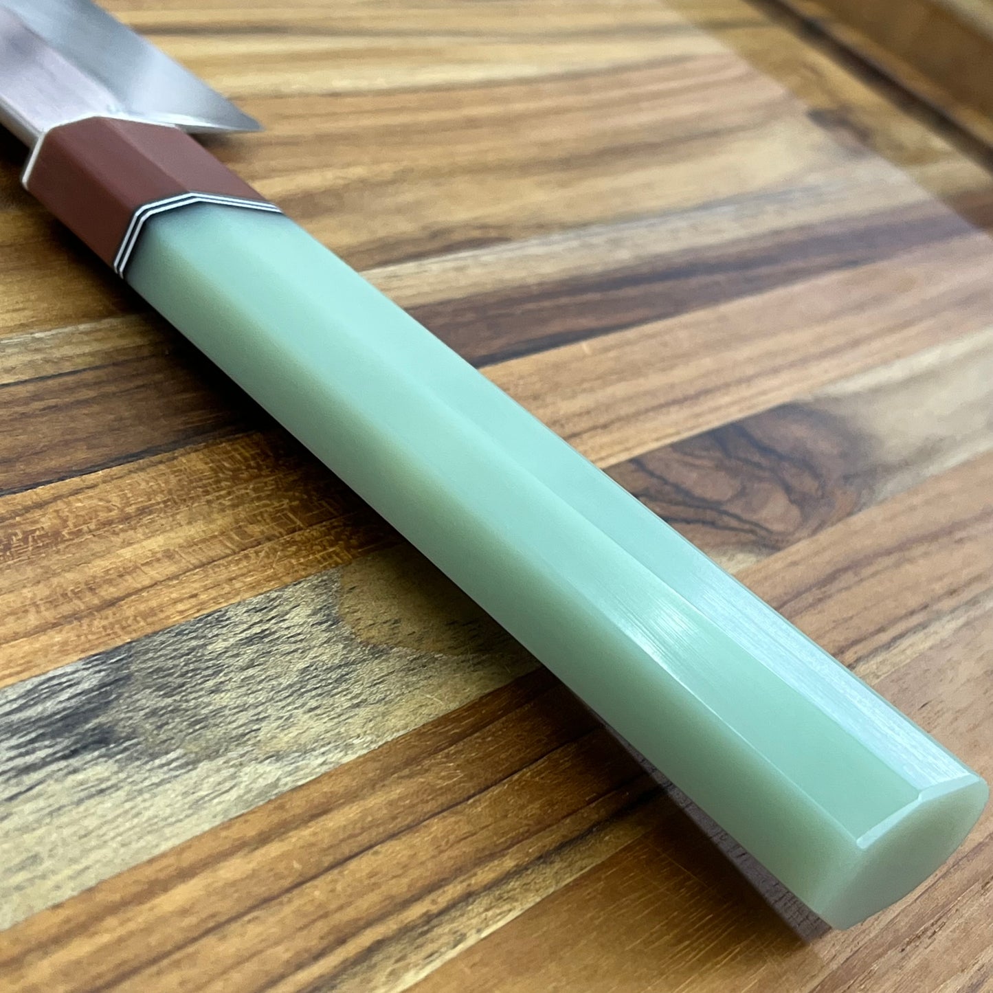 3rd Hill Customs 210mm (8.25") Chef's Knife w/ Mint Resin Handle