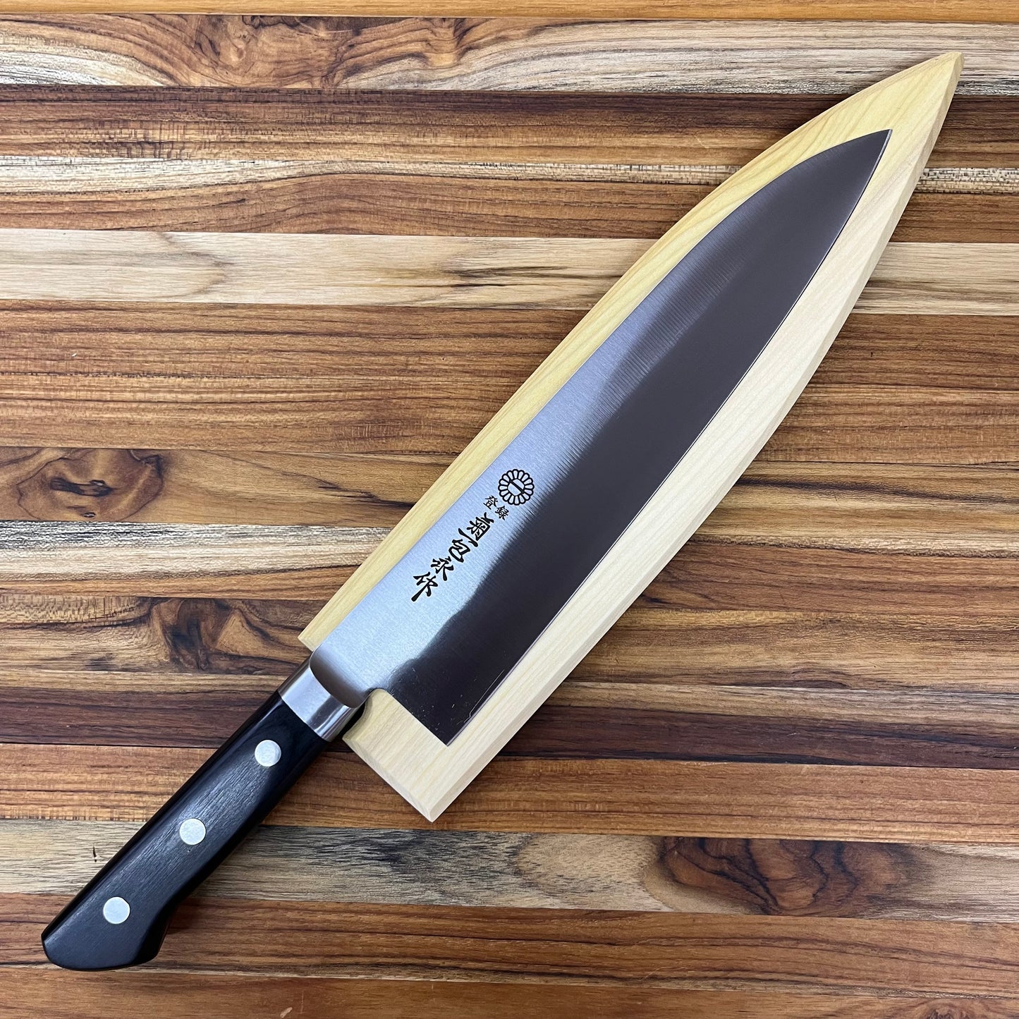 Kikuichi Magnetic Saya 240mm (9.5") Gyuto w/ Poplar Wood