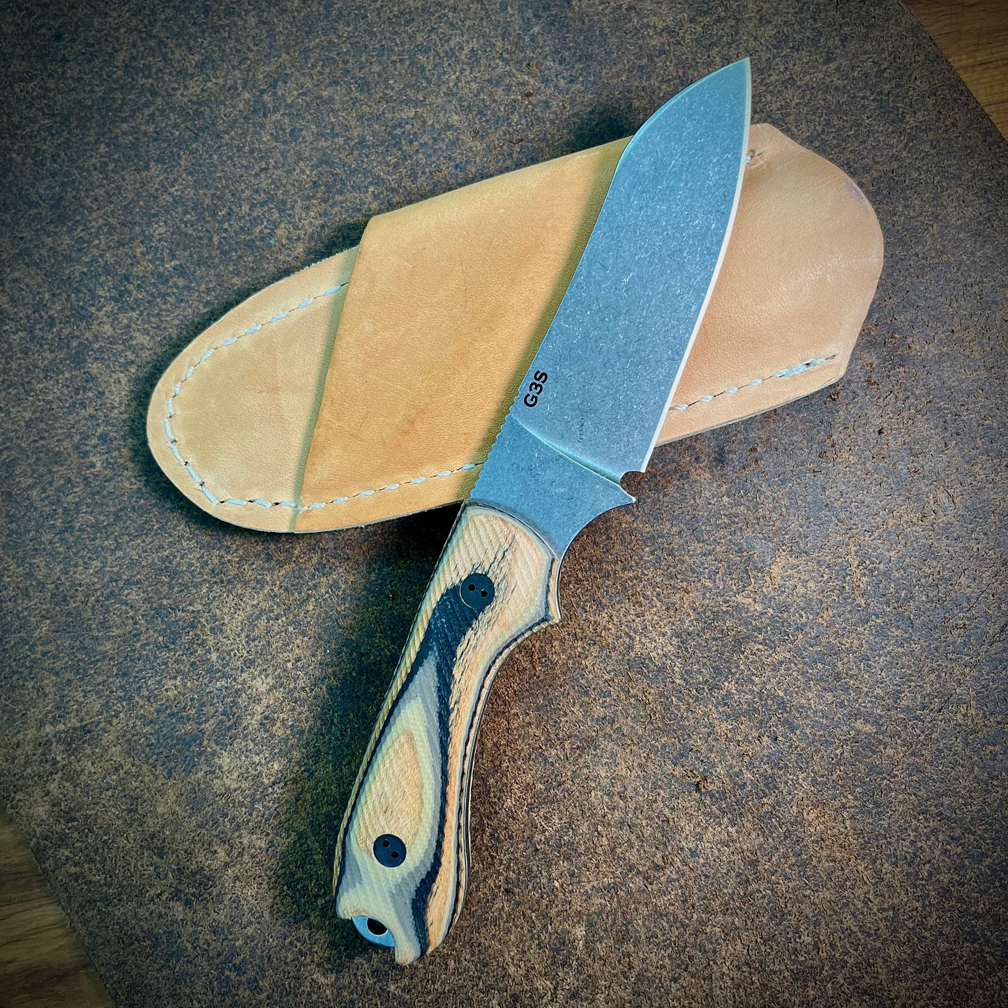 Bradford Knives Guardian 3 3V Sheepsfoot G-Wood Fixed Blade