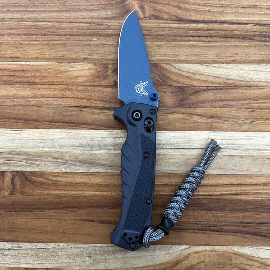 Benchmade Mini Adira 3.25” Folding Knife w/ Tempest Gray Grivory Handle