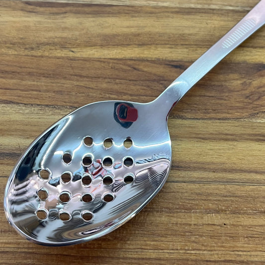 Mercer Tool 8" Satin Perforated Bowl Plating Spoon