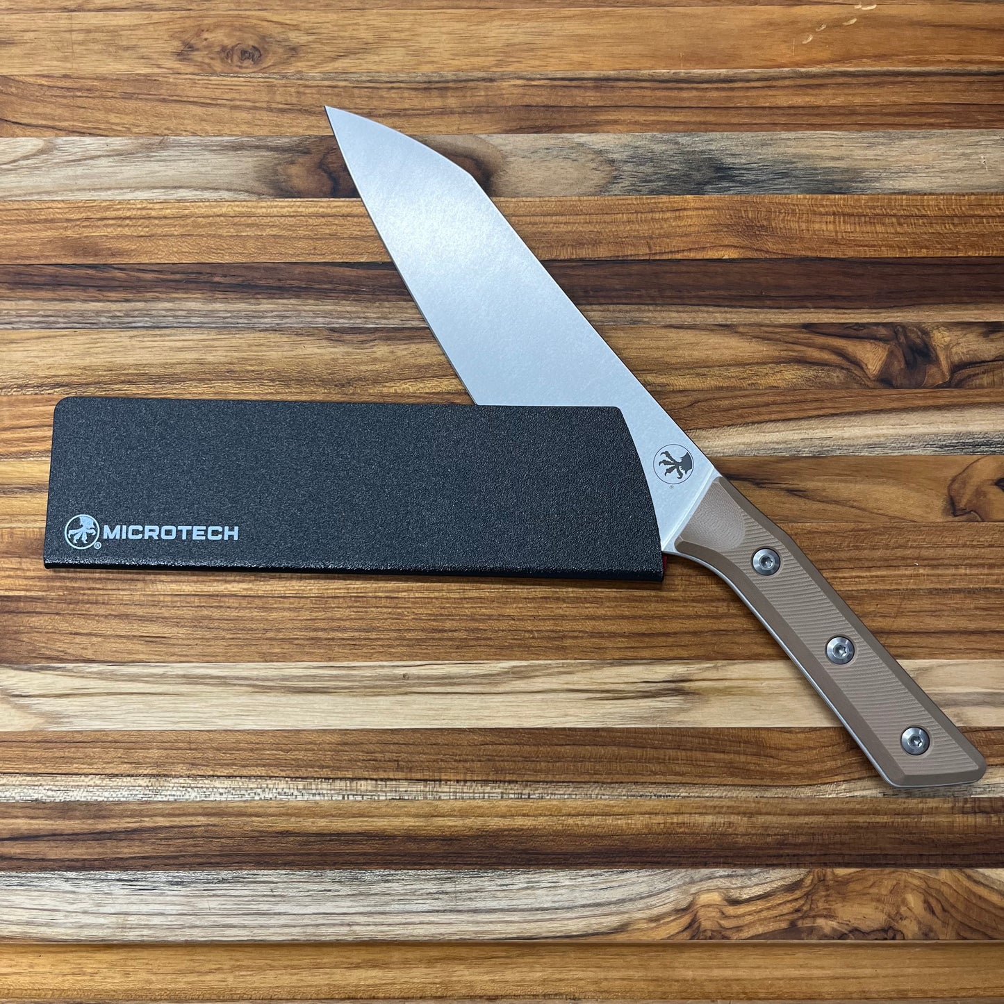 Microtech Culinary 8" Chef's Knife w/ Coyote Tan G10 Handle