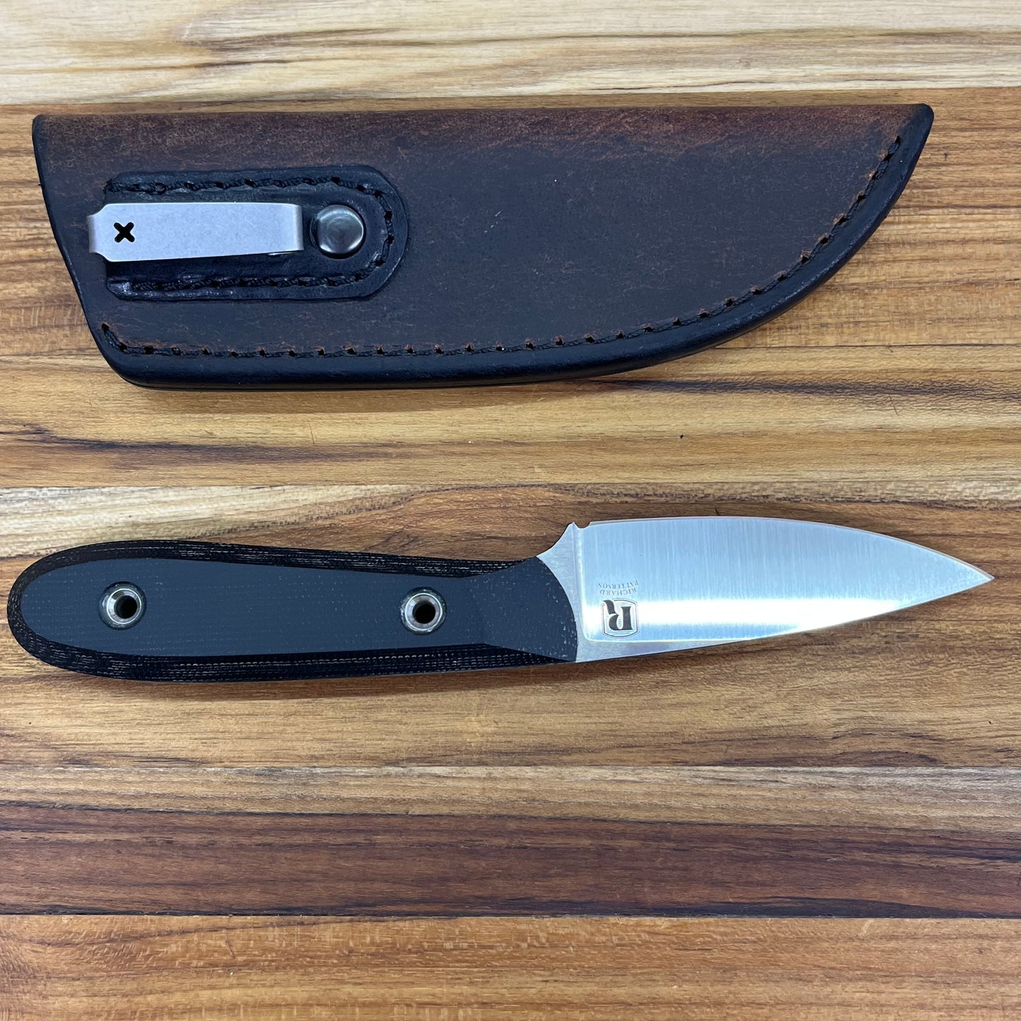 Patterson Forge 70mm (2.75") Fixed Blade w/ Black Micarta Handle
