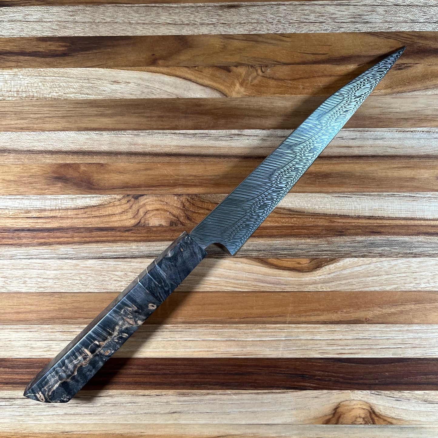 Alfredo Faccipieri Artisanal 165mm (6.5") Petty w/ Damasteel Faifnir Damascus & Gray Maple Handle