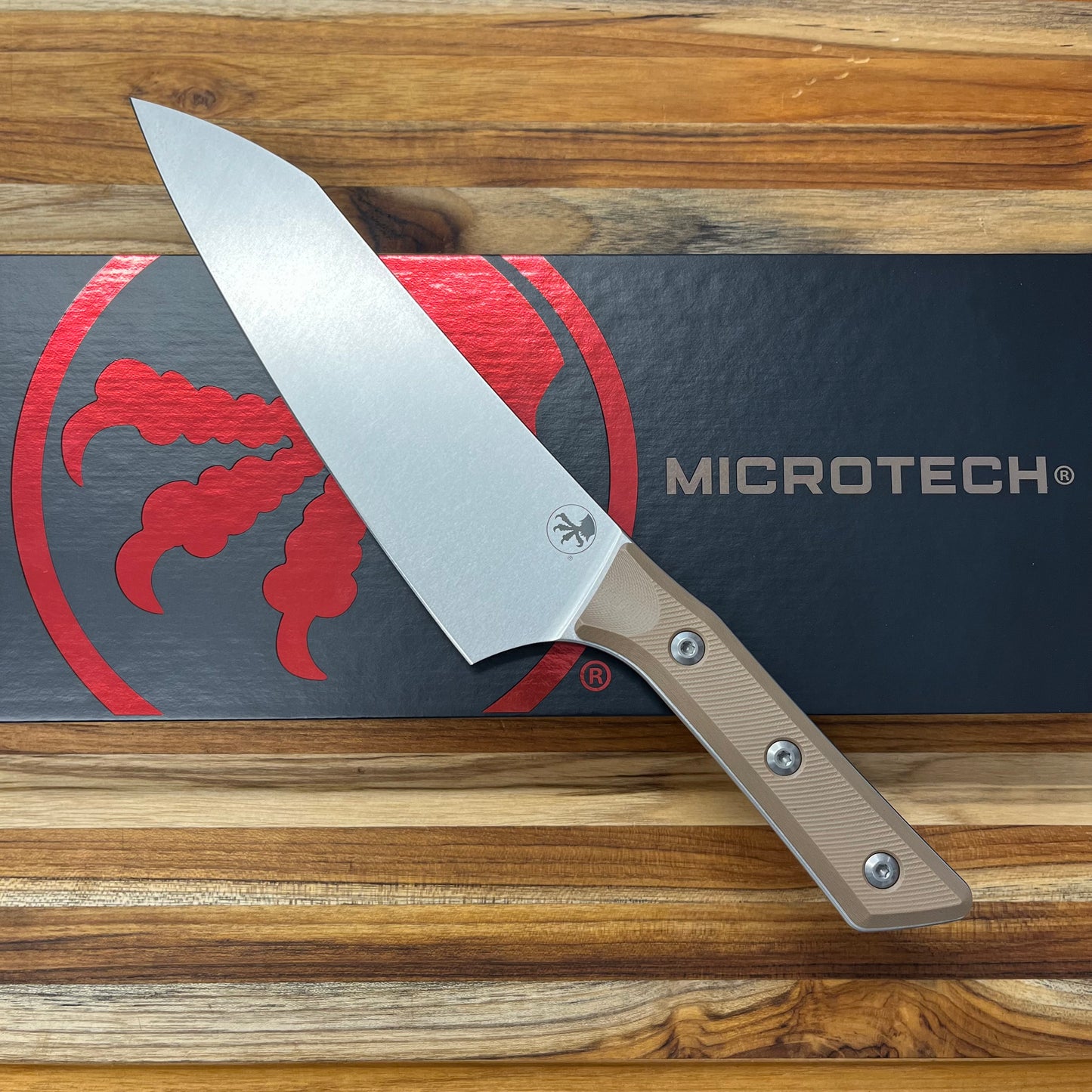 Microtech Culinary 8" Chef's Knife w/ Coyote Tan G10 Handle
