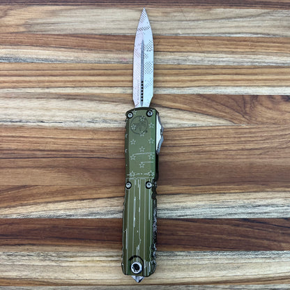 Microtech Ultratech Gen IV D/E 3.5" OTF w/ OD Green Hero Aluminum Handle