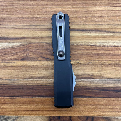 Microtech Ultratech ZBP D/E 3.5" OTF w/ Apocalyptic Finish & Black Aluminum Handle