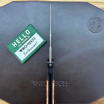 Pro-Tech Godfather 4" Satin Auto w/ Black Aluminum Handle & Maple Burl Wood Inlay