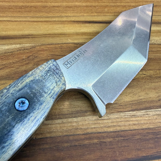 Meglio Blade Show Semi-Custom H-Series 4" Outdoor Kitchen Knife w/ Blue Primavera Handle