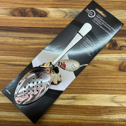 Mercer Tool 9" Satin Perforated Bowl Plating Spoon