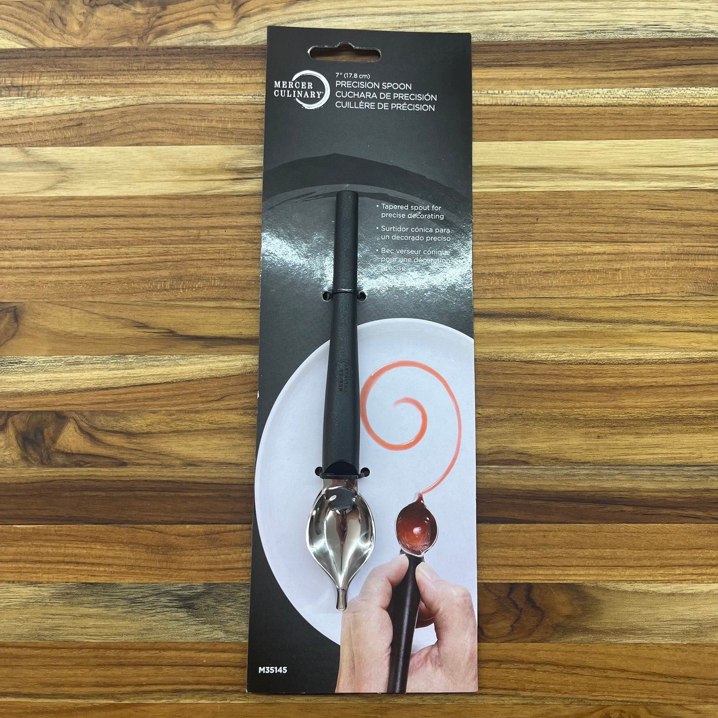 Mercer Tool 7" Small Precision Spoon w/ Spout & Texture Nylon Handle