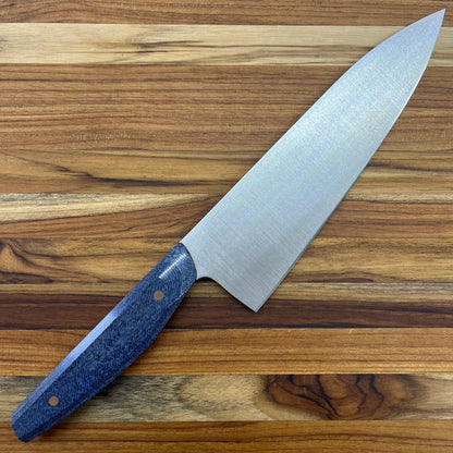 Patterson Forge Semi-Custom 200mm (8") Chef's Knife w/ Denim Micarta Handle & Copper Hardware