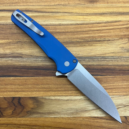 Pro-Tech Malibu 3.25" Flipping Knife w/ Wharncliffe Blade & Blue Aluminum Handle