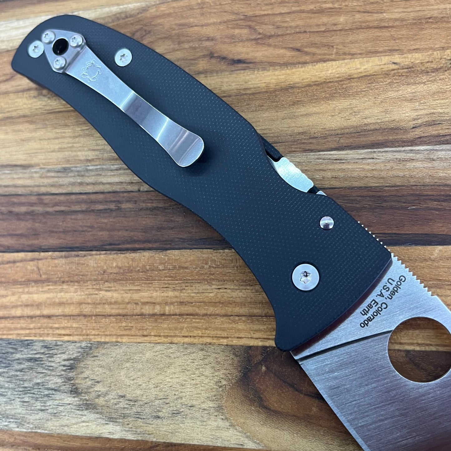 Spyderco Bodacious 3.5" Folding Knife w/ Black G10 Handle