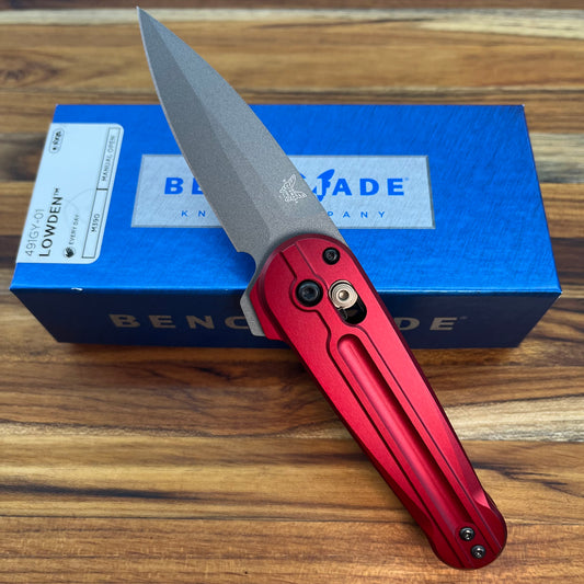Benchmade Lowden 2.75" Flipping Knife w/ Phoenix Red Aluminum  handle