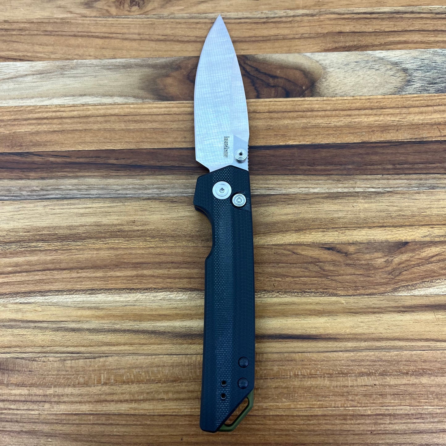 Kershaw Iridium Button Lock 3.5" Folding Knife w/ Black G10 Handle